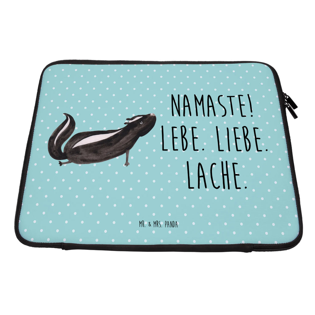 Notebook Tasche Stinktier Yoga Notebook Tasche, Laptop, Computertasche, Tasche, Notebook-Tasche, Notebook-Reisehülle, Notebook Schutz, Stinktier, Skunk, Wildtier, Raubtier, Stinker, Stinki, Yoga, Namaste, Lebe, Liebe, Lache