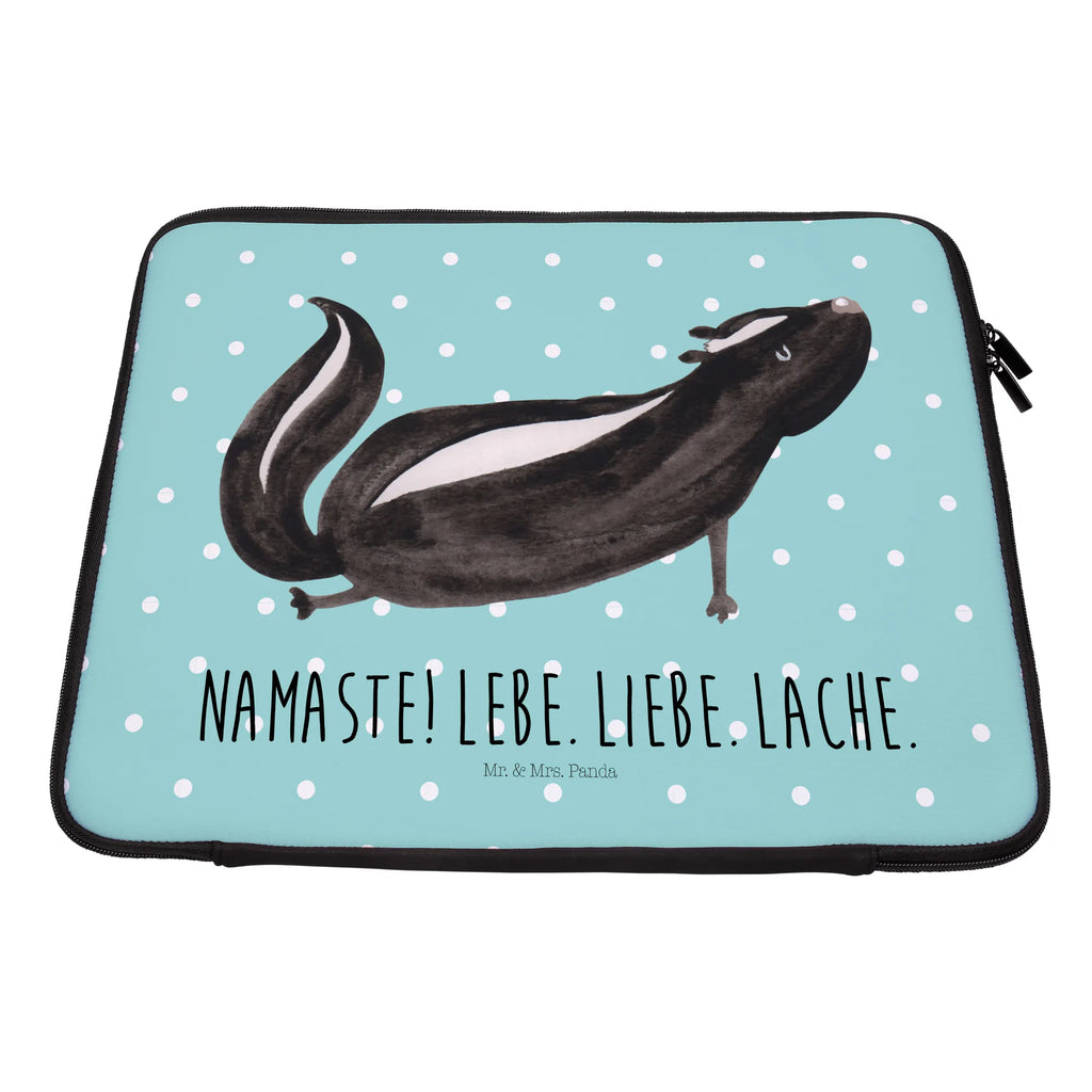 Notebook Tasche Stinktier Yoga Notebook Tasche, Laptop, Computertasche, Tasche, Notebook-Tasche, Notebook-Reisehülle, Notebook Schutz, Stinktier, Skunk, Wildtier, Raubtier, Stinker, Stinki, Yoga, Namaste, Lebe, Liebe, Lache