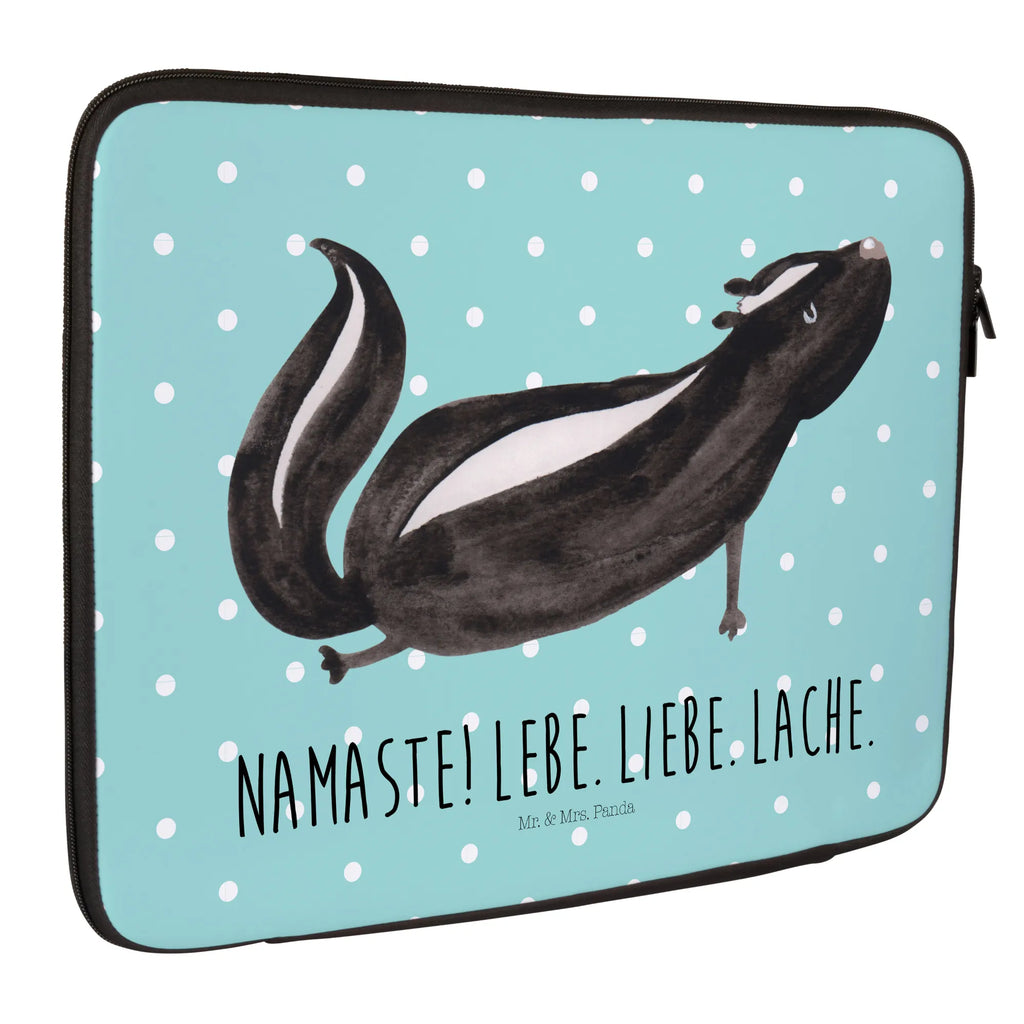 Notebook Tasche Stinktier Yoga Notebook Tasche, Laptop, Computertasche, Tasche, Notebook-Tasche, Notebook-Reisehülle, Notebook Schutz, Stinktier, Skunk, Wildtier, Raubtier, Stinker, Stinki, Yoga, Namaste, Lebe, Liebe, Lache