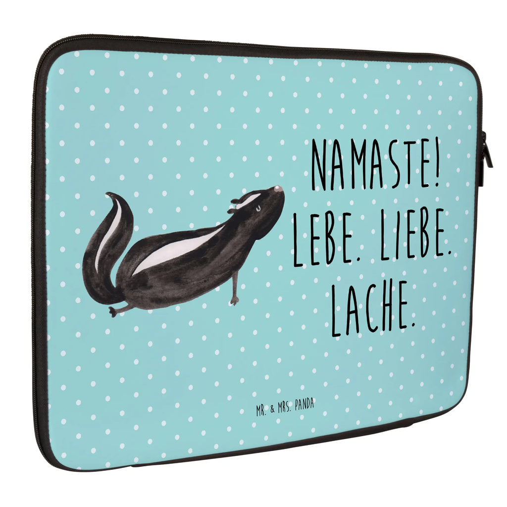 Notebook Tasche Stinktier Yoga Notebook Tasche, Laptop, Computertasche, Tasche, Notebook-Tasche, Notebook-Reisehülle, Notebook Schutz, Stinktier, Skunk, Wildtier, Raubtier, Stinker, Stinki, Yoga, Namaste, Lebe, Liebe, Lache