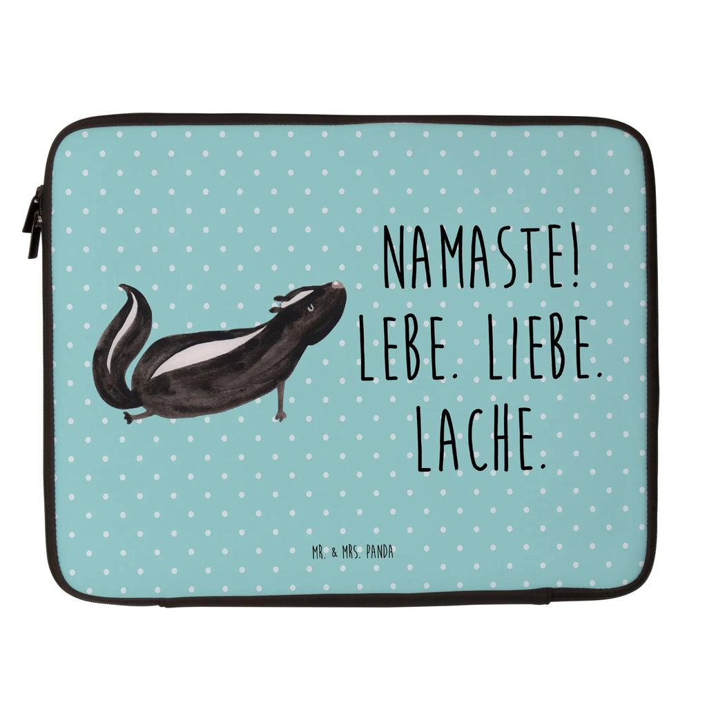 Notebook Tasche Stinktier Yoga Notebook Tasche, Laptop, Computertasche, Tasche, Notebook-Tasche, Notebook-Reisehülle, Notebook Schutz, Stinktier, Skunk, Wildtier, Raubtier, Stinker, Stinki, Yoga, Namaste, Lebe, Liebe, Lache