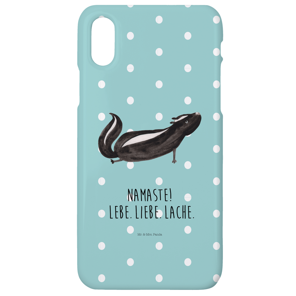 Handyhülle Stinktier Yoga Handyhülle, Handycover, Cover, Handy, Hülle, Iphone 10, Iphone X, Stinktier, Skunk, Wildtier, Raubtier, Stinker, Stinki, Yoga, Namaste, Lebe, Liebe, Lache