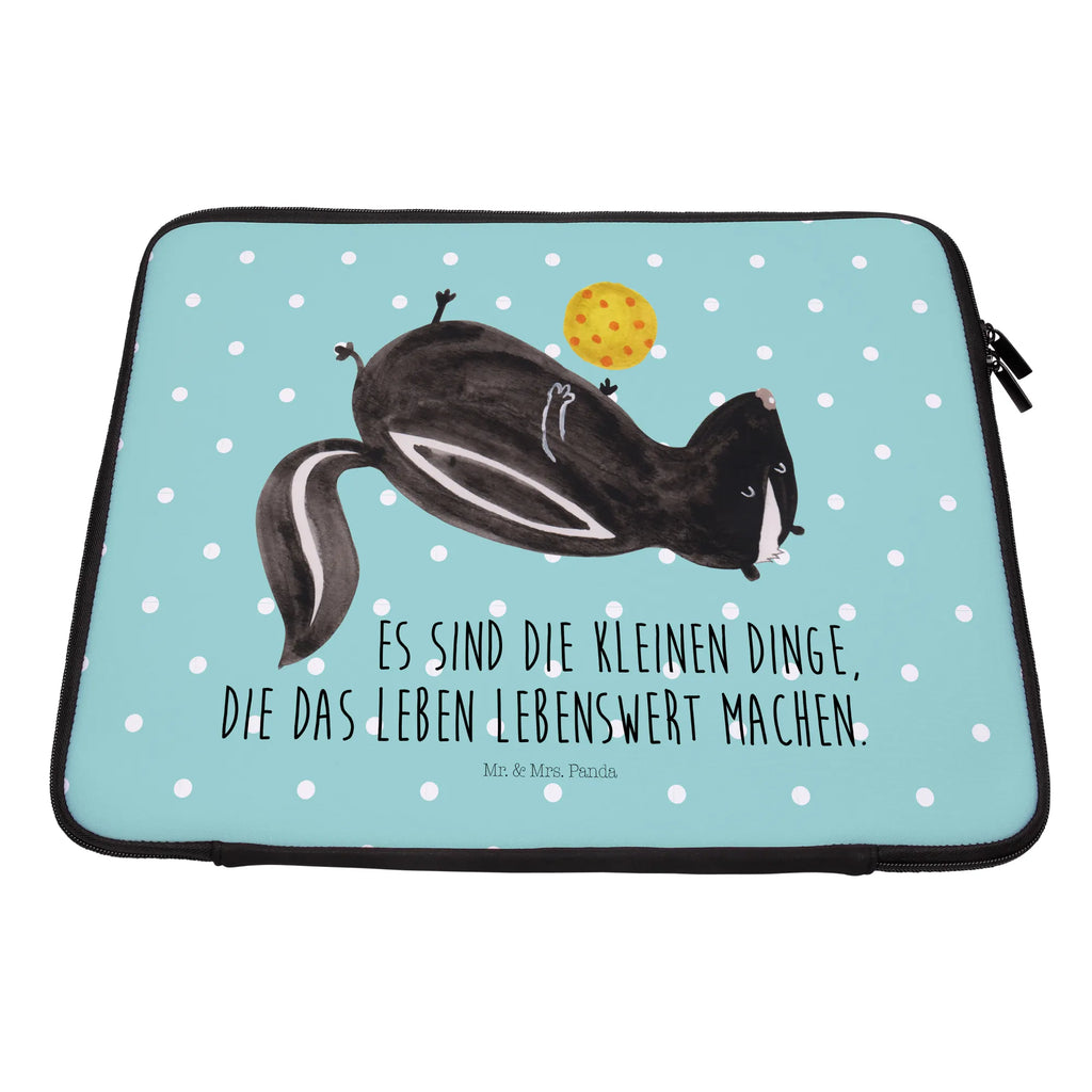 Notebook Tasche Stinktier Ball Notebook Tasche, Laptop, Computertasche, Tasche, Notebook-Tasche, Notebook-Reisehülle, Notebook Schutz, Stinktier, Skunk, Wildtier, Raubtier, Stinker, Stinki, verspielt, Weisheit