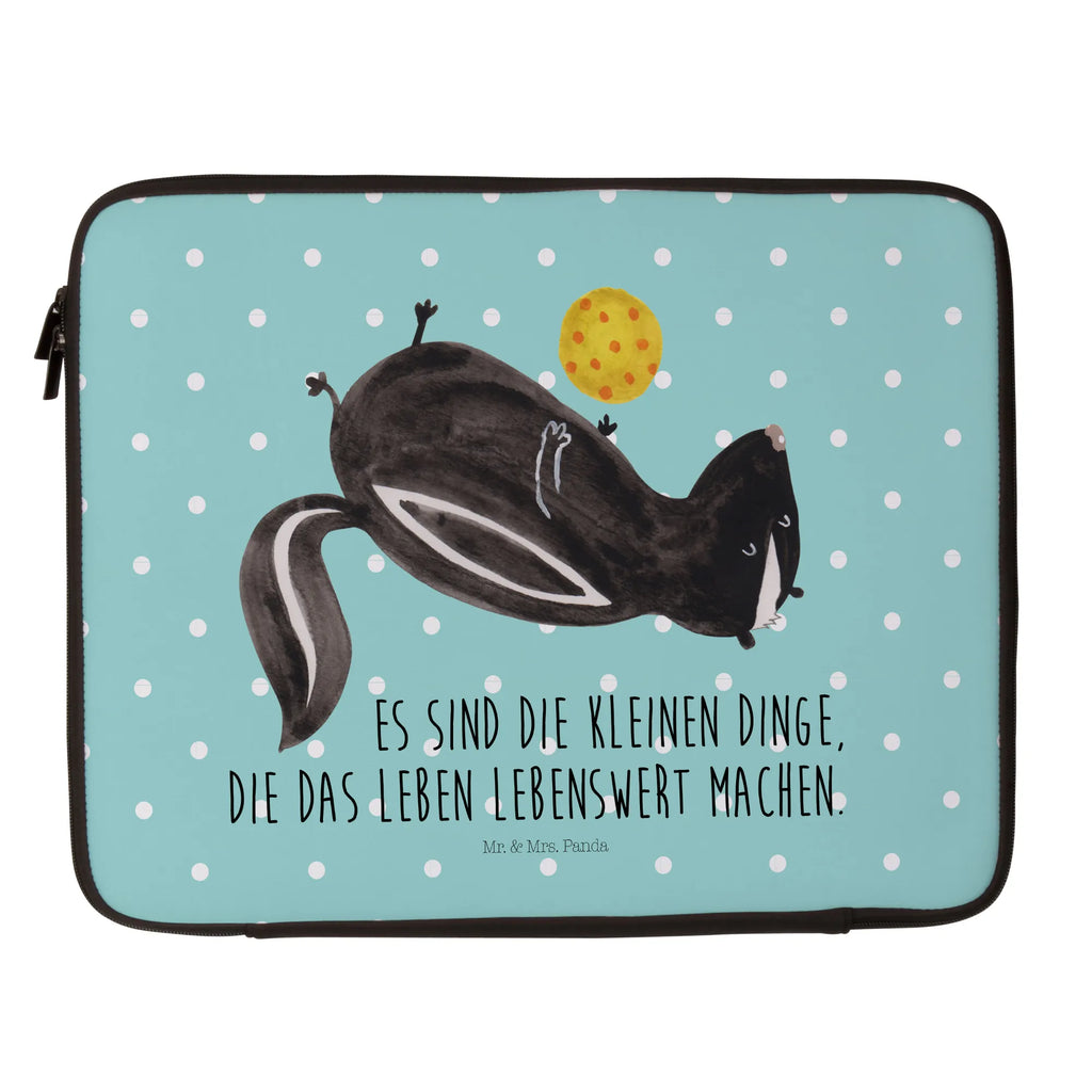 Notebook Tasche Stinktier Ball Notebook Tasche, Laptop, Computertasche, Tasche, Notebook-Tasche, Notebook-Reisehülle, Notebook Schutz, Stinktier, Skunk, Wildtier, Raubtier, Stinker, Stinki, verspielt, Weisheit