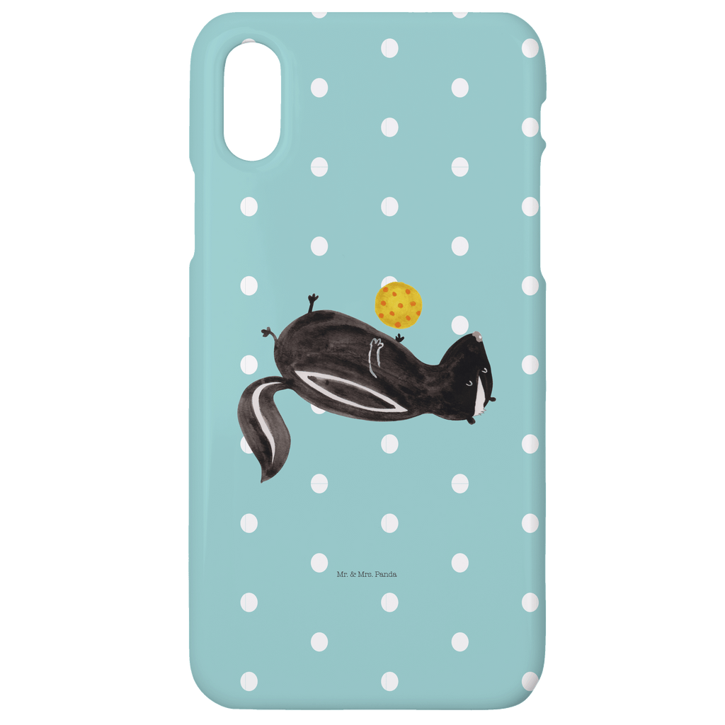 Handyhülle Stinktier Ball Handyhülle, Handycover, Cover, Handy, Hülle, Iphone 10, Iphone X, Stinktier, Skunk, Wildtier, Raubtier, Stinker, Stinki, verspielt, Weisheit