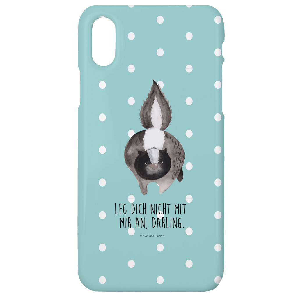 Handyhülle Stinktier Angriff Handyhülle, Handycover, Cover, Handy, Hülle, Iphone 10, Iphone X, Stinktier, Skunk, Wildtier, Raubtier, Stinker, Stinki, wütend, Drohung