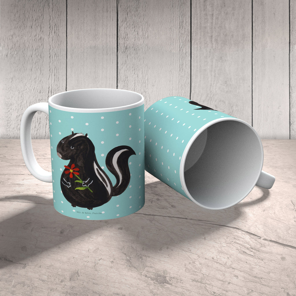 Kindertasse Stinktier Blume Kindertasse, Kinder Tasse, Kunststoff Tasse, Kindergarten Tasse, Trinkbecher, Camping Becher, Kaffeetasse, Kunststoffbecher, Kindergartenbecher, Outdoorgeschirr, Kunststoffgeschirr, Reisebecher, Reisetasse, Kinderbecher, Bruchfeste Tasse, Bruchsichere Tasse, Plastik Tasse, Plastiktasse, Stinktier, Skunk, Wildtier, Raubtier, Stinker, Stinki, Tagträumer, verträumt, Dreams, Träume