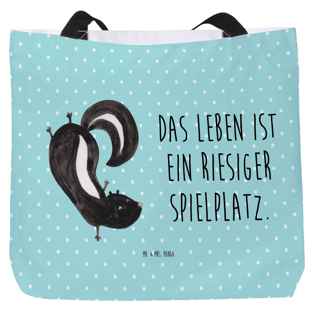 Shopper Stinktier Handstand Beutel, Einkaufstasche, Tasche, Strandtasche, Einkaufsbeutel, Shopper, Schultasche, Freizeittasche, Tragebeutel, Schulbeutel, Alltagstasche, Stinktier, Skunk, Wildtier, Raubtier, Stinker, Stinki, Spielplatz, verpielt, Kind