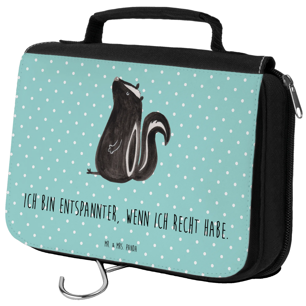 Kulturbeutel Stinktier Sitzen Kulturbeutel, Zum Aufhängen, Waschtasche, Kosmetiktasche, Damen, Herren, Aufbewahrungstasche, Schminktasche, Kosmetikbeutel, Organizer, Kulturtasche, Schminkutensil, Stinktier, Skunk, Wildtier, Raubtier, Stinker, Stinki, Spruch, Büro, Recht, Besserwisser