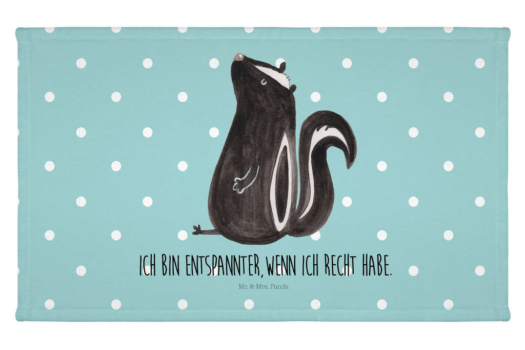 Handtuch Stinktier Sitzen Handtuch, Badehandtuch, Badezimmer, Handtücher, groß, Kinder, Baby, Stinktier, Skunk, Wildtier, Raubtier, Stinker, Stinki, Spruch, Büro, Recht, Besserwisser