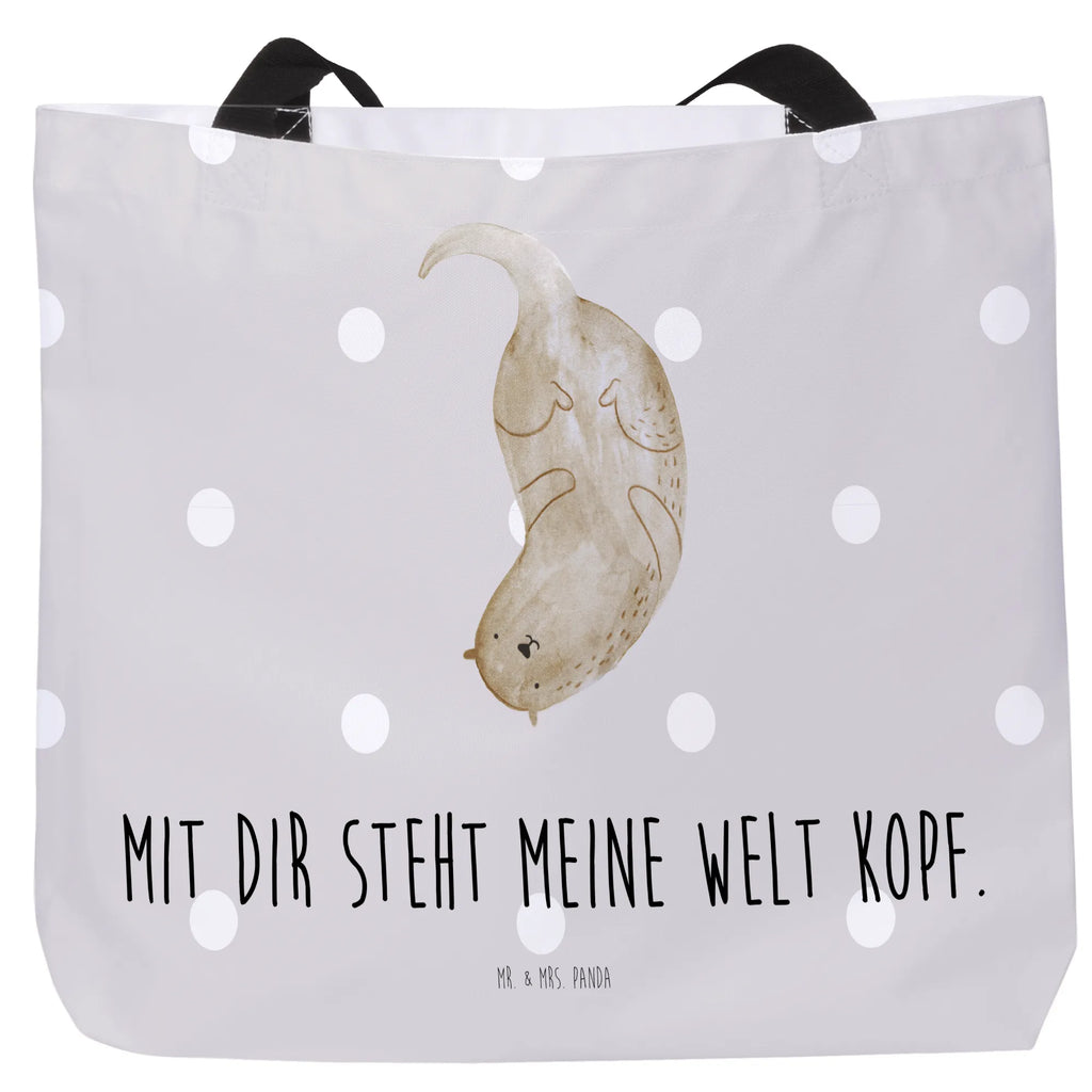 Shopper Otter Kopfüber Beutel, Einkaufstasche, Tasche, Strandtasche, Einkaufsbeutel, Shopper, Schultasche, Freizeittasche, Tragebeutel, Schulbeutel, Alltagstasche, Otter, Fischotter, Seeotter, Otter Seeotter See Otter