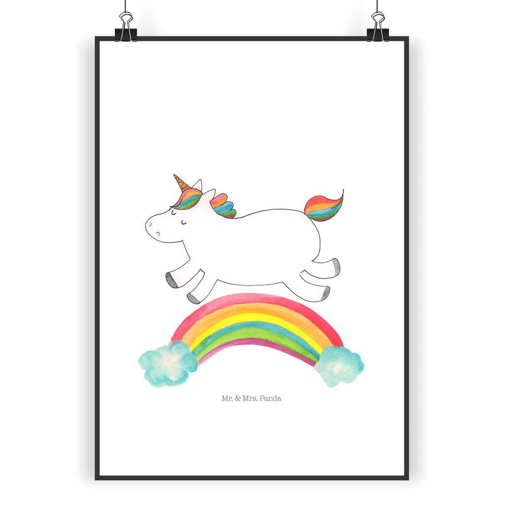 Poster Einhorn Regenbogen Poster, Wandposter, Bild, Wanddeko, Küchenposter, Kinderposter, Wanddeko Bild, Raumdekoration, Wanddekoration, Handgemaltes Poster, Mr. & Mrs. Panda Poster, Designposter, Kunstdruck, Posterdruck, Einhorn, Einhörner, Einhorn Deko, Pegasus, Unicorn, Regenbogen, Glitzer, Einhornpower, Erwachsenwerden, Einhornautobahn