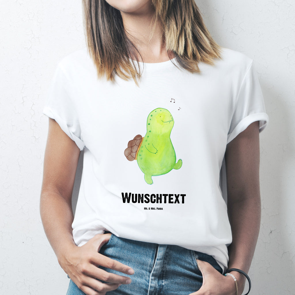 Personalisiertes T-Shirt Schildkröte Pfeifen T-Shirt Personalisiert, T-Shirt mit Namen, T-Shirt mit Aufruck, Männer, Frauen, Wunschtext, Bedrucken, Schildkröte, Schildi, Schildkröten, fröhlich, Glück, Motivation, Lebensfreude, Depression, Trennung, Neuanfang