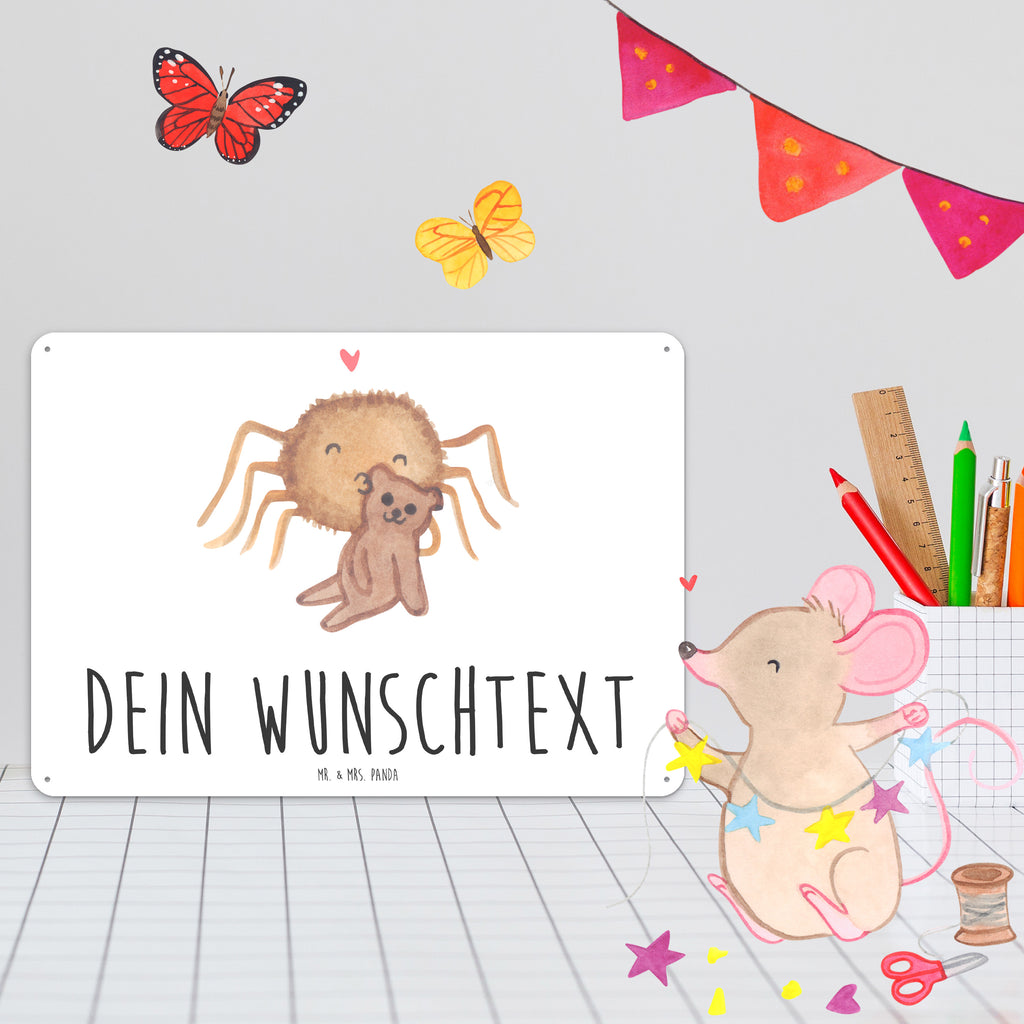 Personalisiertes Blechschild Spinne Agathe Teddy Blechschild, Metallschild, Geschenk Schild, Schild, Magnet-Metall-Schild, Deko Schild, Wandschild, Wand-Dekoration, Türschild, Spinne Agathe, Spinne, Agathe, Videos, Merchandise, Freundschaft, Liebesgeschenk, Verliebt, Liebesbeweis, Teddy, Treue, Miteinander, Dankeschön