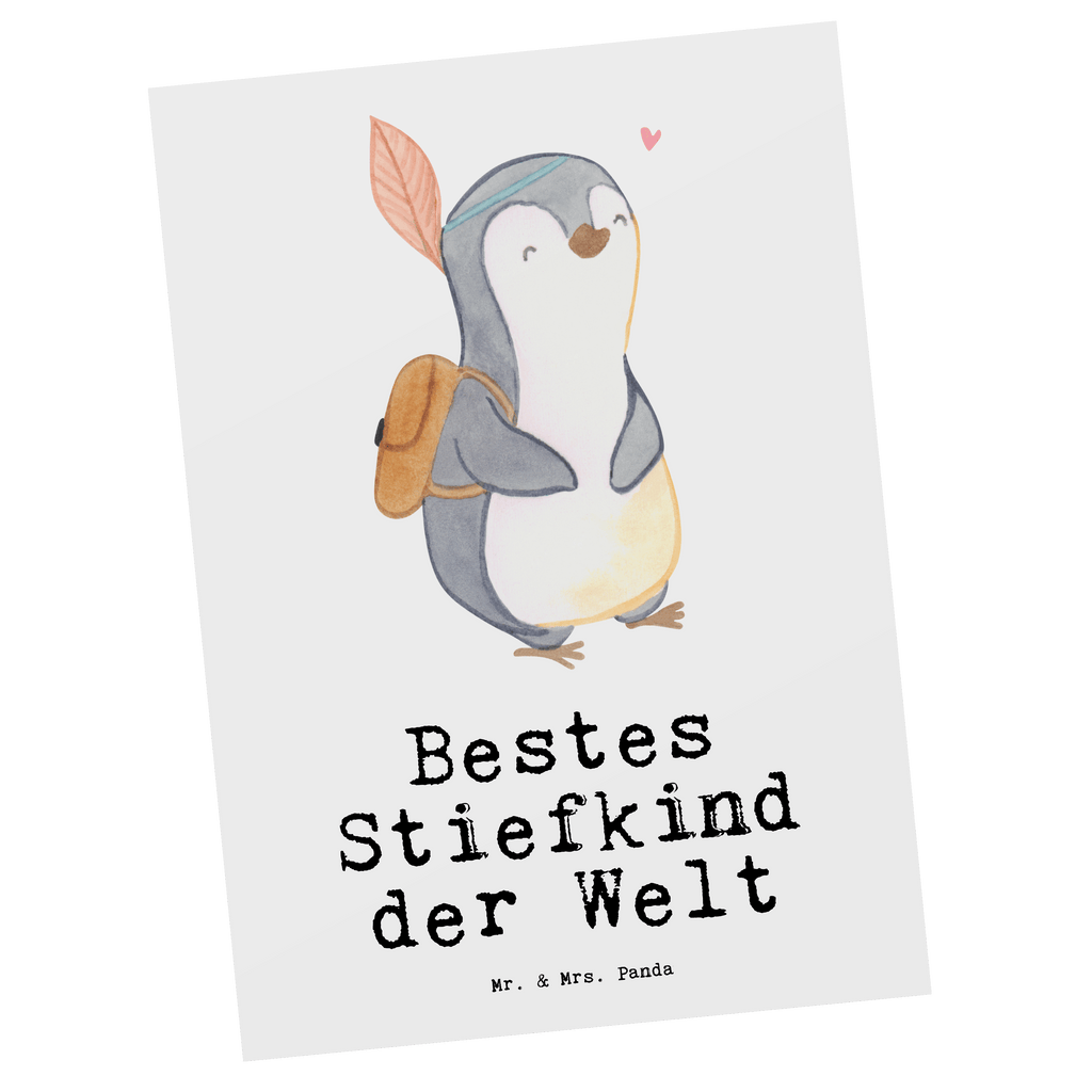 Postkarte Pinguin Bestes Stiefkind der Welt Postkarte, Karte, Geschenkkarte, Grußkarte, Einladung, Ansichtskarte, Geburtstagskarte, Einladungskarte, Dankeskarte, Ansichtskarten, Einladung Geburtstag, Einladungskarten Geburtstag, für, Dankeschön, Geschenk, Schenken, Geburtstag, Geburtstagsgeschenk, Geschenkidee, Danke, Bedanken, Mitbringsel, Freude machen, Geschenktipp, Stiefkind, angeheiratet, Kinder, Kind, Kid, Kids, Kiddy, Bestes, Tochter, Sohn, Nachwuchs, Geburt, Liebling, Taufe