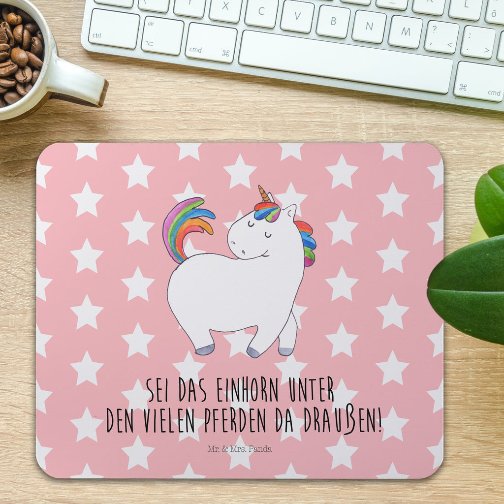 Mauspad Einhorn stolzierend Mousepad, Computer zubehör, Büroausstattung, PC Zubehör, Arbeitszimmer, Mauspad, Einzigartiges Mauspad, Designer Mauspad, Mausunterlage, Mauspad Büro, Einhorn, Einhörner, Einhorn Deko, Pegasus, Unicorn, stolz, anders, bunt, Pferd, Reiter, Reiten, Freundin, Geschenk