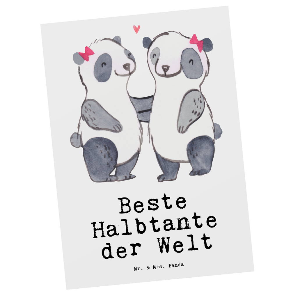 Postkarte Panda Beste Halbtante der Welt Postkarte, Karte, Geschenkkarte, Grußkarte, Einladung, Ansichtskarte, Geburtstagskarte, Einladungskarte, Dankeskarte, Ansichtskarten, Einladung Geburtstag, Einladungskarten Geburtstag, für, Dankeschön, Geschenk, Schenken, Geburtstag, Geburtstagsgeschenk, Geschenkidee, Danke, Bedanken, Mitbringsel, Freude machen, Geschenktipp, Halbtante, Tante, beste Tante, Stieftante, Stief, Stiefgeschwister, Familie, Kleinigkeit