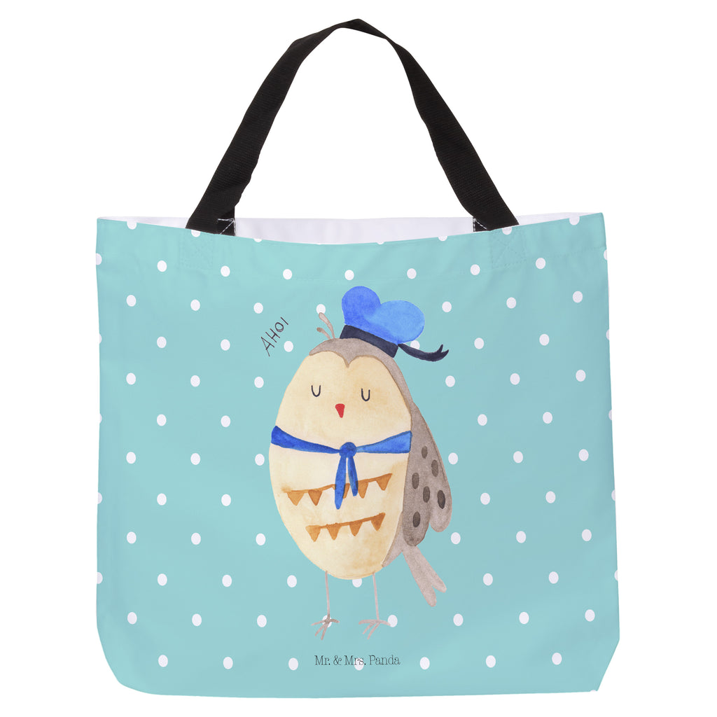 Shopper Eule Matrose Beutel, Einkaufstasche, Tasche, Strandtasche, Einkaufsbeutel, Shopper, Schultasche, Freizeittasche, Tragebeutel, Schulbeutel, Alltagstasche, Eule, Eule Spruch, Eule Deko, Owl, Wortspiel lustig, Matrose, Freundin, Ehe, Seefahrer, Heimathafen, Hochzeitstag Geschenk