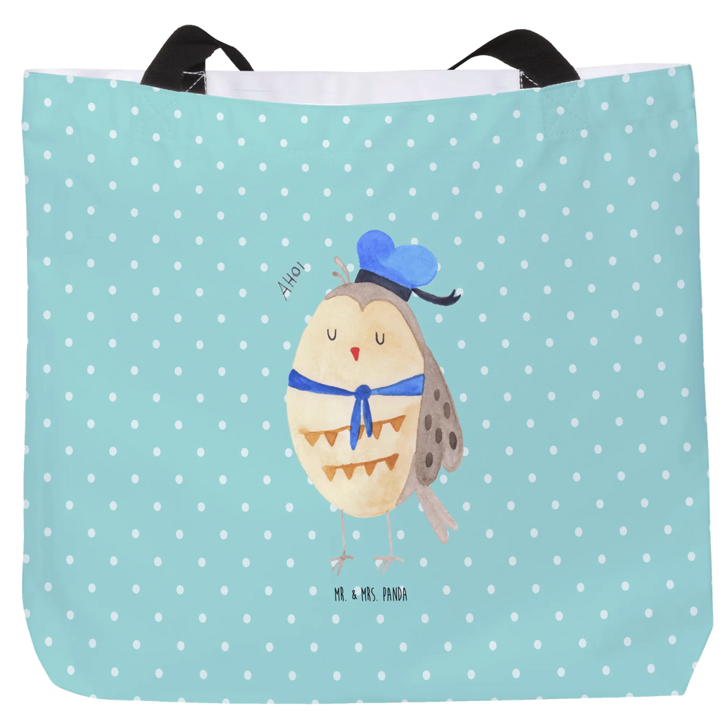 Shopper Eule Matrose Beutel, Einkaufstasche, Tasche, Strandtasche, Einkaufsbeutel, Shopper, Schultasche, Freizeittasche, Tragebeutel, Schulbeutel, Alltagstasche, Eule, Eule Spruch, Eule Deko, Owl, Wortspiel lustig, Matrose, Freundin, Ehe, Seefahrer, Heimathafen, Hochzeitstag Geschenk