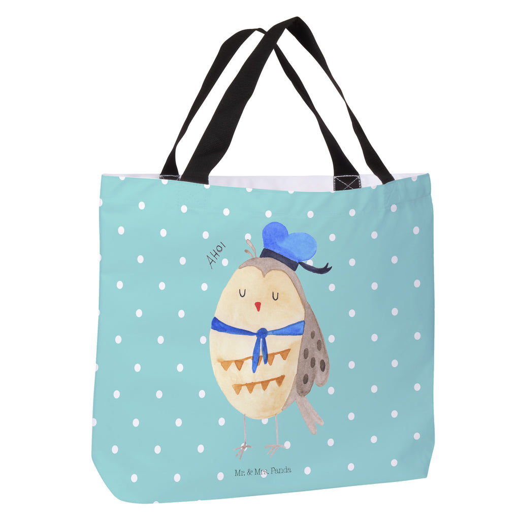 Shopper Eule Matrose Beutel, Einkaufstasche, Tasche, Strandtasche, Einkaufsbeutel, Shopper, Schultasche, Freizeittasche, Tragebeutel, Schulbeutel, Alltagstasche, Eule, Eule Spruch, Eule Deko, Owl, Wortspiel lustig, Matrose, Freundin, Ehe, Seefahrer, Heimathafen, Hochzeitstag Geschenk