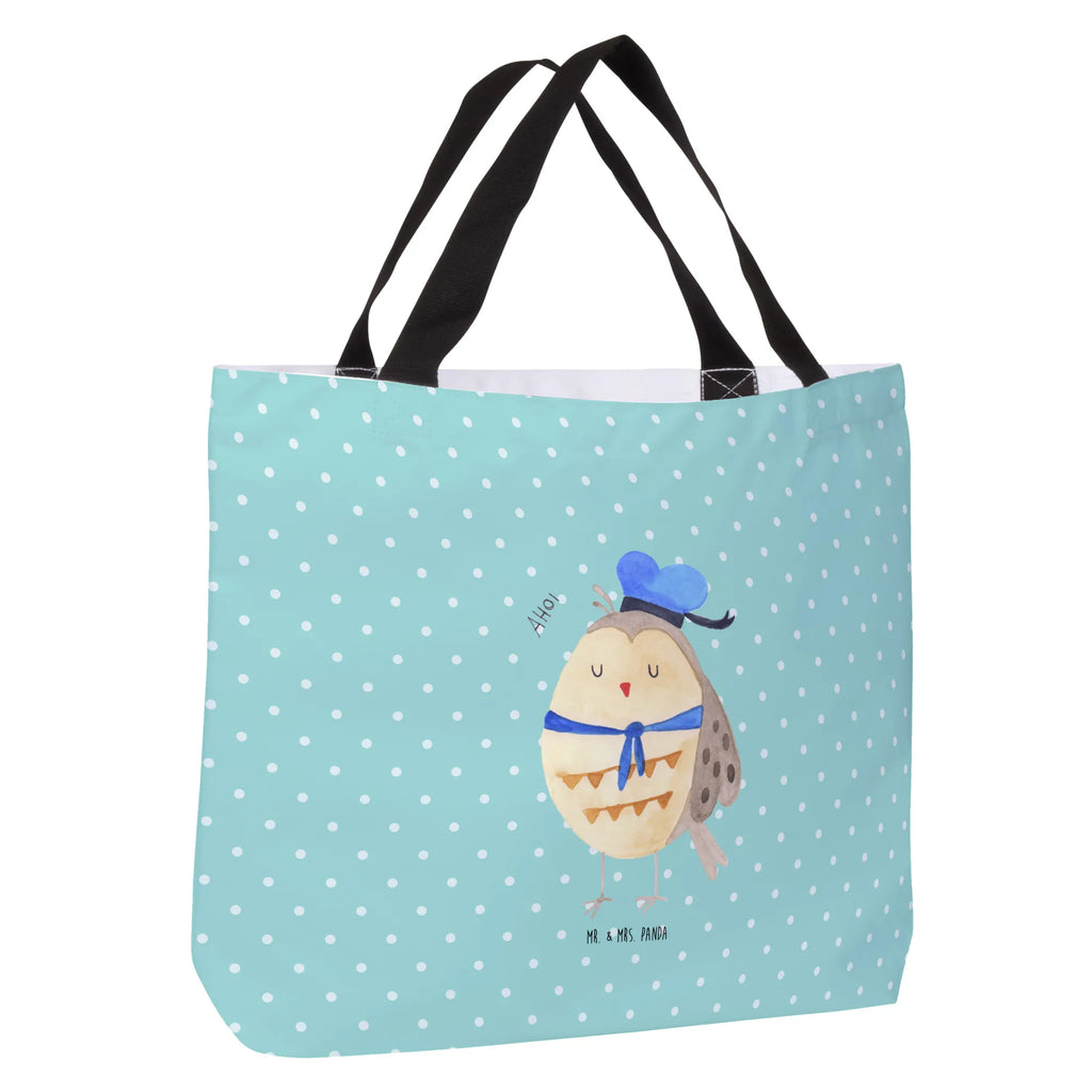 Shopper Eule Matrose Beutel, Einkaufstasche, Tasche, Strandtasche, Einkaufsbeutel, Shopper, Schultasche, Freizeittasche, Tragebeutel, Schulbeutel, Alltagstasche, Eule, Eule Spruch, Eule Deko, Owl, Wortspiel lustig, Matrose, Freundin, Ehe, Seefahrer, Heimathafen, Hochzeitstag Geschenk