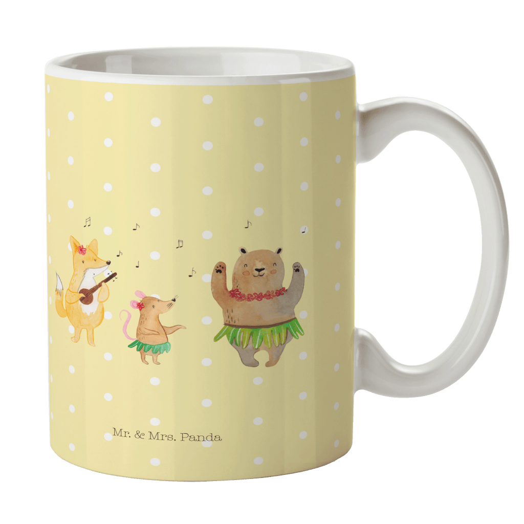 Tasse Waldtiere Aloha Tasse, Kaffeetasse, Teetasse, Becher, Kaffeebecher, Teebecher, Keramiktasse, Porzellantasse, Büro Tasse, Geschenk Tasse, Tasse Sprüche, Tasse Motive, Kaffeetassen, Tasse bedrucken, Designer Tasse, Cappuccino Tassen, Schöne Teetassen, Tiermotive, Gute Laune, lustige Sprüche, Tiere, Wald, Waldtiere, Musik, Aloha, Bär, Hase, Igel, Tanzen, Leben, Lachen