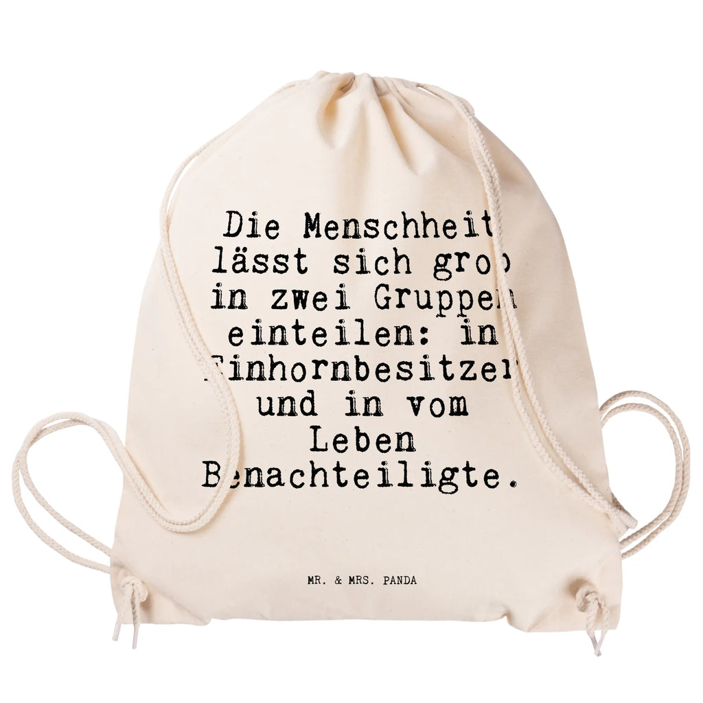 Sportbeutel Die Menschheit lässt sich... Sportbeutel, Turnbeutel, Beutel, Sporttasche, Tasche, Stoffbeutel, Sportbeutel Kinder, Gymsack, Beutel Rucksack, Kleine Sporttasche, Sportzubehör, Turnbeutel Baumwolle, Spruch, Sprüche, lustige Sprüche, Weisheiten, Zitate, Spruch Geschenke, Spruch Sprüche Weisheiten Zitate Lustig Weisheit Worte