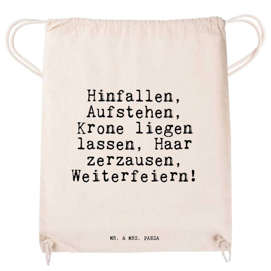 Sportbeutel Hinfallen, Aufstehen, Krone liegen... Sportbeutel, Turnbeutel, Beutel, Sporttasche, Tasche, Stoffbeutel, Sportbeutel Kinder, Gymsack, Beutel Rucksack, Kleine Sporttasche, Sportzubehör, Turnbeutel Baumwolle, Spruch, Sprüche, lustige Sprüche, Weisheiten, Zitate, Spruch Geschenke, Spruch Sprüche Weisheiten Zitate Lustig Weisheit Worte