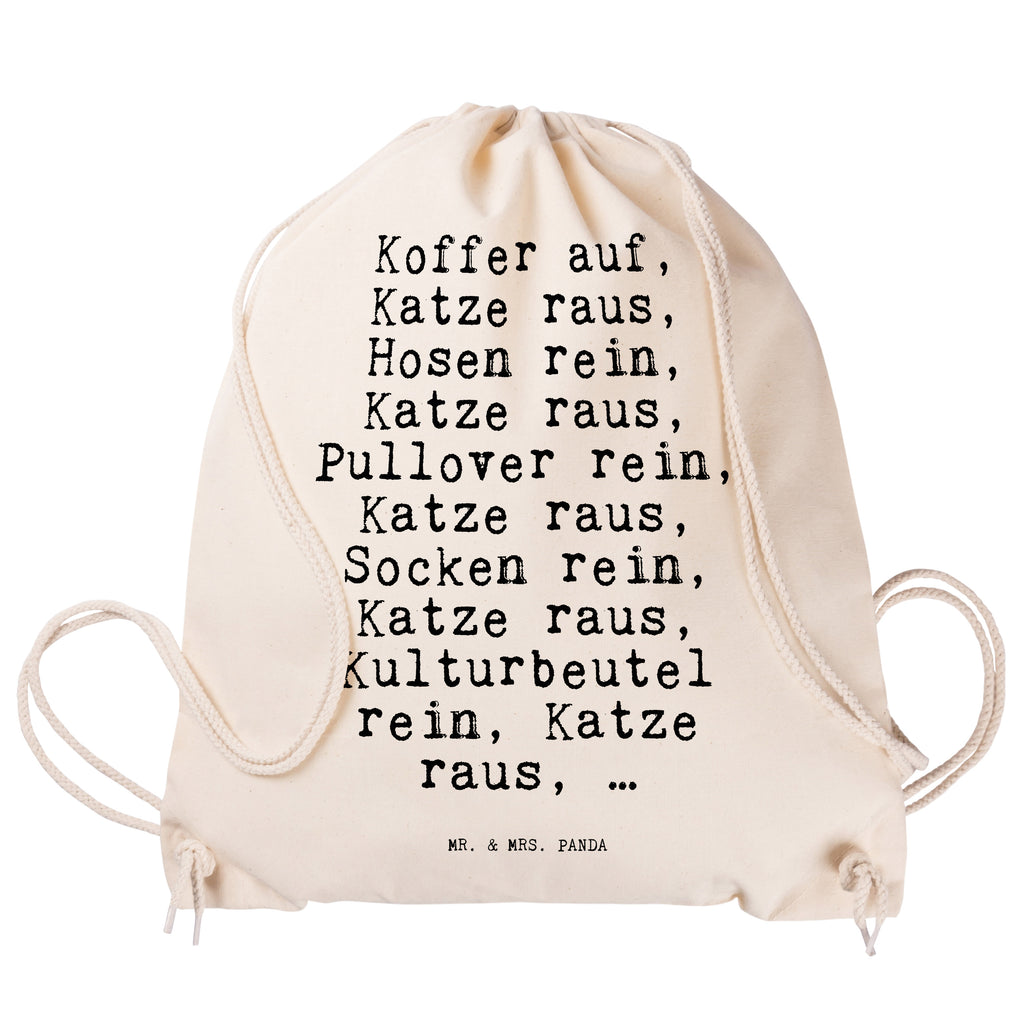 Sportbeutel Koffer auf, Katze raus,... Sportbeutel, Turnbeutel, Beutel, Sporttasche, Tasche, Stoffbeutel, Sportbeutel Kinder, Gymsack, Beutel Rucksack, Kleine Sporttasche, Sportzubehör, Turnbeutel Baumwolle, Spruch, Sprüche, lustige Sprüche, Weisheiten, Zitate, Spruch Geschenke, Spruch Sprüche Weisheiten Zitate Lustig Weisheit Worte