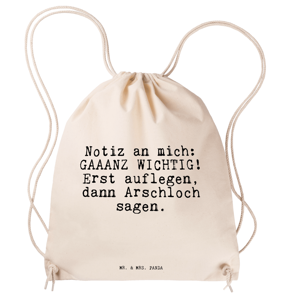 Sportbeutel Notiz an mich: GAAANZ... Sportbeutel, Turnbeutel, Beutel, Sporttasche, Tasche, Stoffbeutel, Sportbeutel Kinder, Gymsack, Beutel Rucksack, Kleine Sporttasche, Sportzubehör, Turnbeutel Baumwolle, Spruch, Sprüche, lustige Sprüche, Weisheiten, Zitate, Spruch Geschenke, Spruch Sprüche Weisheiten Zitate Lustig Weisheit Worte