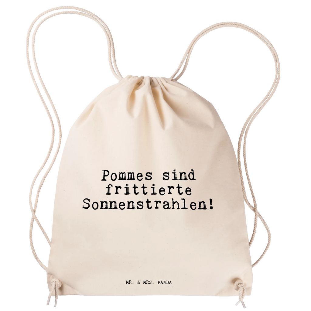 Sportbeutel Pommes sind frittierte Sonnenstrahlen!... Sportbeutel, Turnbeutel, Beutel, Sporttasche, Tasche, Stoffbeutel, Sportbeutel Kinder, Gymsack, Beutel Rucksack, Kleine Sporttasche, Sportzubehör, Turnbeutel Baumwolle, Spruch, Sprüche, lustige Sprüche, Weisheiten, Zitate, Spruch Geschenke, Spruch Sprüche Weisheiten Zitate Lustig Weisheit Worte