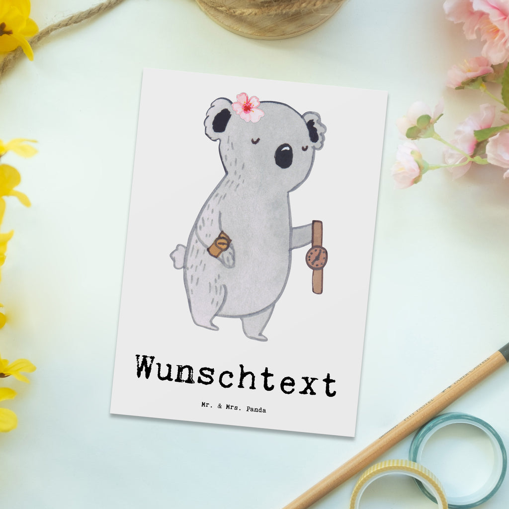 Personalisierte Postkarte Uhrmacherin mit Herz Postkarte mit Namen, Postkarte bedrucken, Postkarte mit Wunschtext, Postkarte personalisierbar, Geschenkkarte mit Namen, Grußkarte mit Namen, Karte mit Namen, Einladung mit Namen, Ansichtskarte mit Namen, Geschenkkarte mit Wunschtext, Grußkarte mit Wunschtext, Karte mit Wunschtext, Einladung mit Wunschtext, Ansichtskarte mit Wunschtext, Beruf, Ausbildung, Jubiläum, Abschied, Rente, Kollege, Kollegin, Geschenk, Schenken, Arbeitskollege, Mitarbeiter, Firma, Danke, Dankeschön