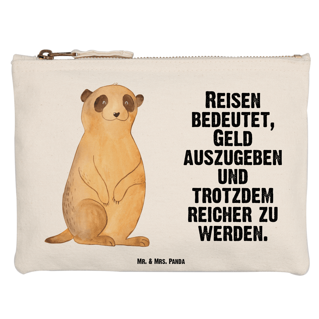 Schminktasche Erdmännchen Schminktasche, Kosmetiktasche, Kosmetikbeutel, Stiftemäppchen, Etui, Federmappe, Makeup, XXL, Schminketui, Kosmetiketui, Schlamperetui, Afrika, Wildtiere, Erdmännchen, Reisen, Spruch, Weltreise, Afrikareise, Roadtrip, Traveling