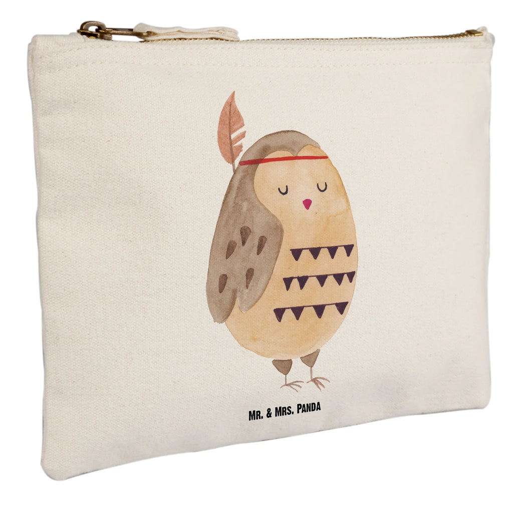 Schminktasche Eule Federschmuck Schminktasche, Kosmetiktasche, Kosmetikbeutel, Stiftemäppchen, Etui, Federmappe, Makeup, XXL, Schminketui, Kosmetiketui, Schlamperetui, Eule, Eule Deko, Owl, Das Leben ist ein Abenteuer, Reisespruch, Federschmuck, Dekoration