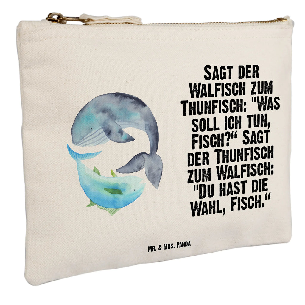 Schminktasche Walfisch Thunfisch Schminktasche, Kosmetiktasche, Kosmetikbeutel, Stiftemäppchen, Etui, Federmappe, Makeup, XXL, Schminketui, Kosmetiketui, Schlamperetui, Tiermotive, Gute Laune, lustige Sprüche, Tiere, Wal, Wahl, Tunfisch, Wortwitz lustig, Spruch lustig, Flachwitz, Witz, Spruch des Tages, Flachwitz Geschenk