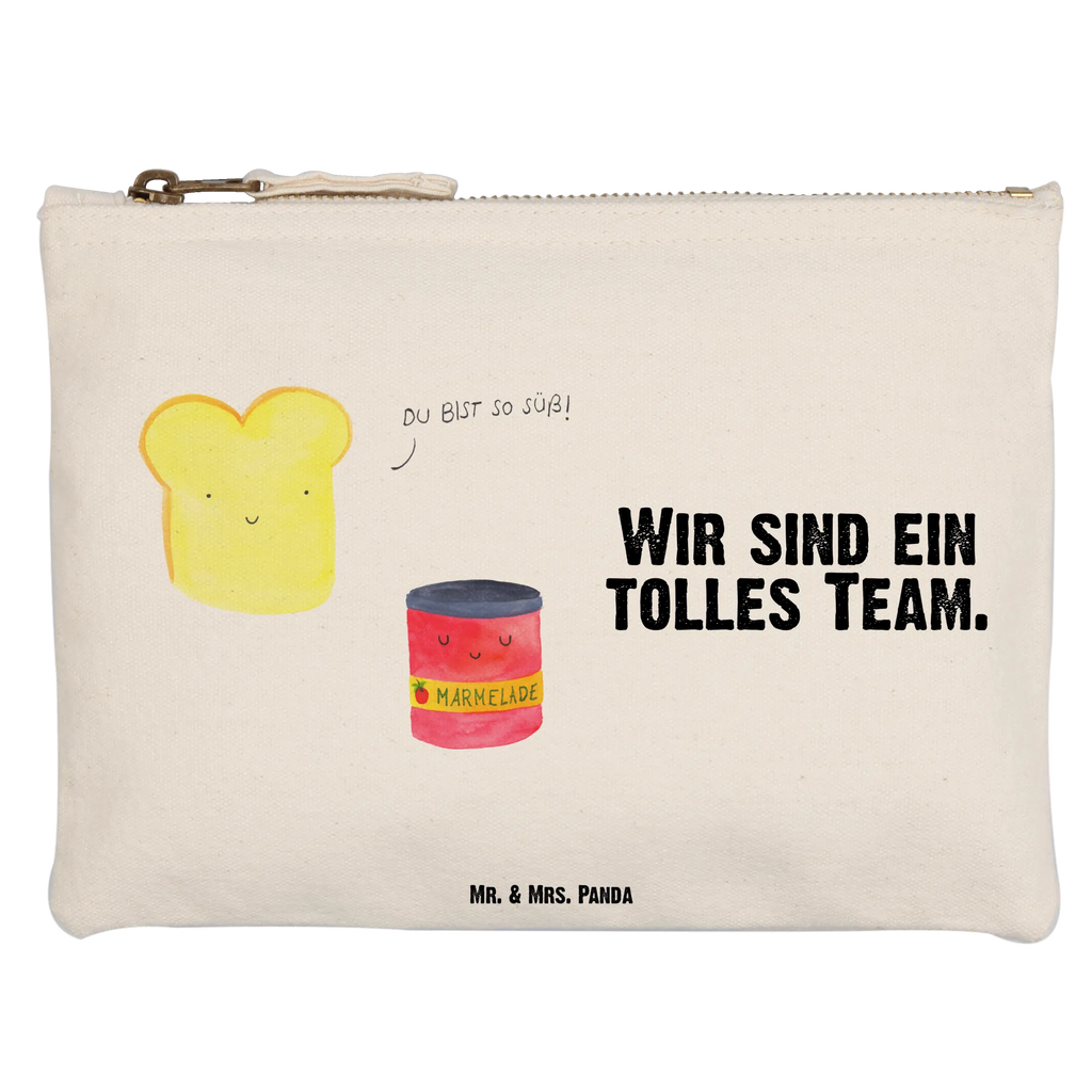 Schminktasche Toast & Marmelade Schminktasche, Kosmetiktasche, Kosmetikbeutel, Stiftemäppchen, Etui, Federmappe, Makeup, XXL, Schminketui, Kosmetiketui, Schlamperetui, Tiermotive, Gute Laune, lustige Sprüche, Tiere, Toast, Marmelade, Dreamteam, süße Postkarte, süß, Küche Deko, Küche Spruch, Frühstück Einladung, Brot, Toastbrot