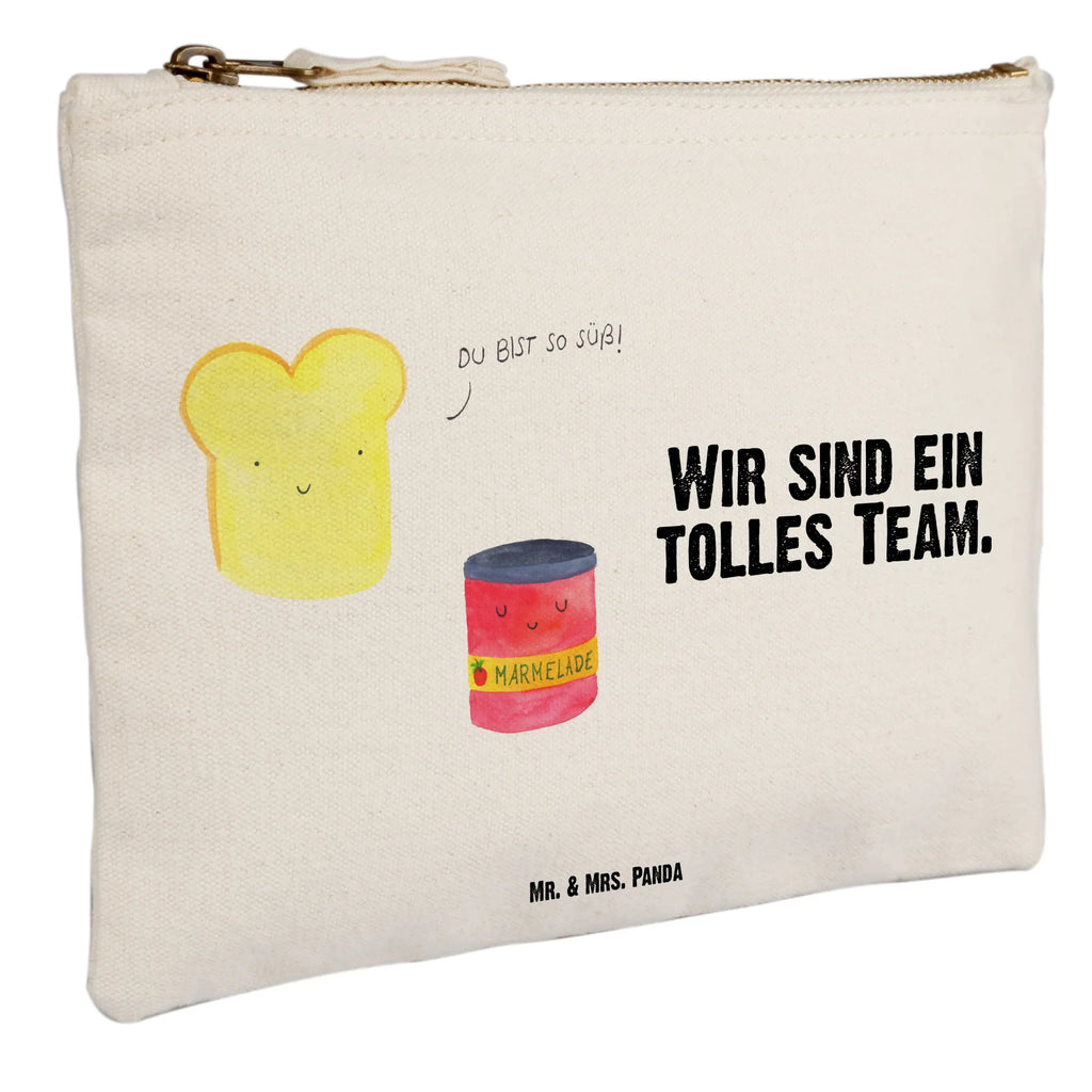 Schminktasche Toast & Marmelade Schminktasche, Kosmetiktasche, Kosmetikbeutel, Stiftemäppchen, Etui, Federmappe, Makeup, XXL, Schminketui, Kosmetiketui, Schlamperetui, Tiermotive, Gute Laune, lustige Sprüche, Tiere, Toast, Marmelade, Dreamteam, süße Postkarte, süß, Küche Deko, Küche Spruch, Frühstück Einladung, Brot, Toastbrot