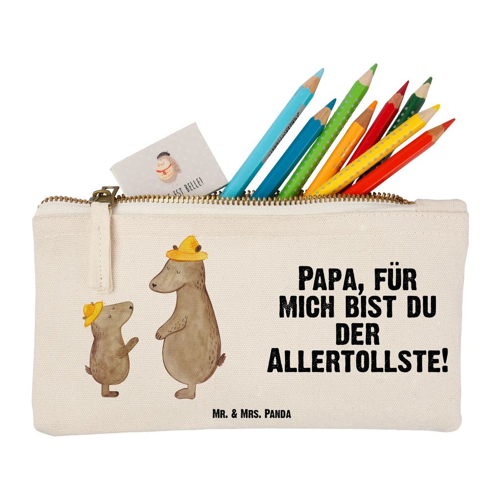 Schminktasche Bären mit Hut Schminktasche, Kosmetiktasche, Kosmetikbeutel, Stiftemäppchen, Etui, Federmappe, Makeup, XXL, Schminketui, Kosmetiketui, Schlamperetui, Familie, Vatertag, Muttertag, Bruder, Schwester, Mama, Papa, Oma, Opa, Bär, Bären, Vater, Papi, Paps, Dad, Daddy, Lieblingsmensch, Sohn, Söhne, Kind, Kinder, Vater-Sohn, Family, Vorbild