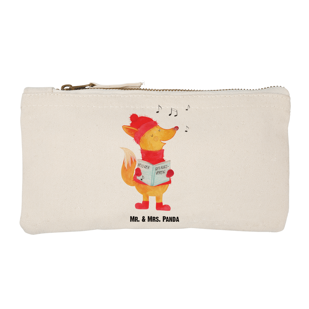 Schminktasche Fuchs Sänger Schminktasche, Kosmetiktasche, Kosmetikbeutel, Stiftemäppchen, Etui, Federmappe, Makeup, XXL, Schminketui, Kosmetiketui, Schlamperetui, Winter, Weihnachten, Weihnachtsdeko, Nikolaus, Advent, Heiligabend, Wintermotiv, Fuchs, Füchse, Sänger, Geschenk Sänger, Singen, Weihnachtslieder