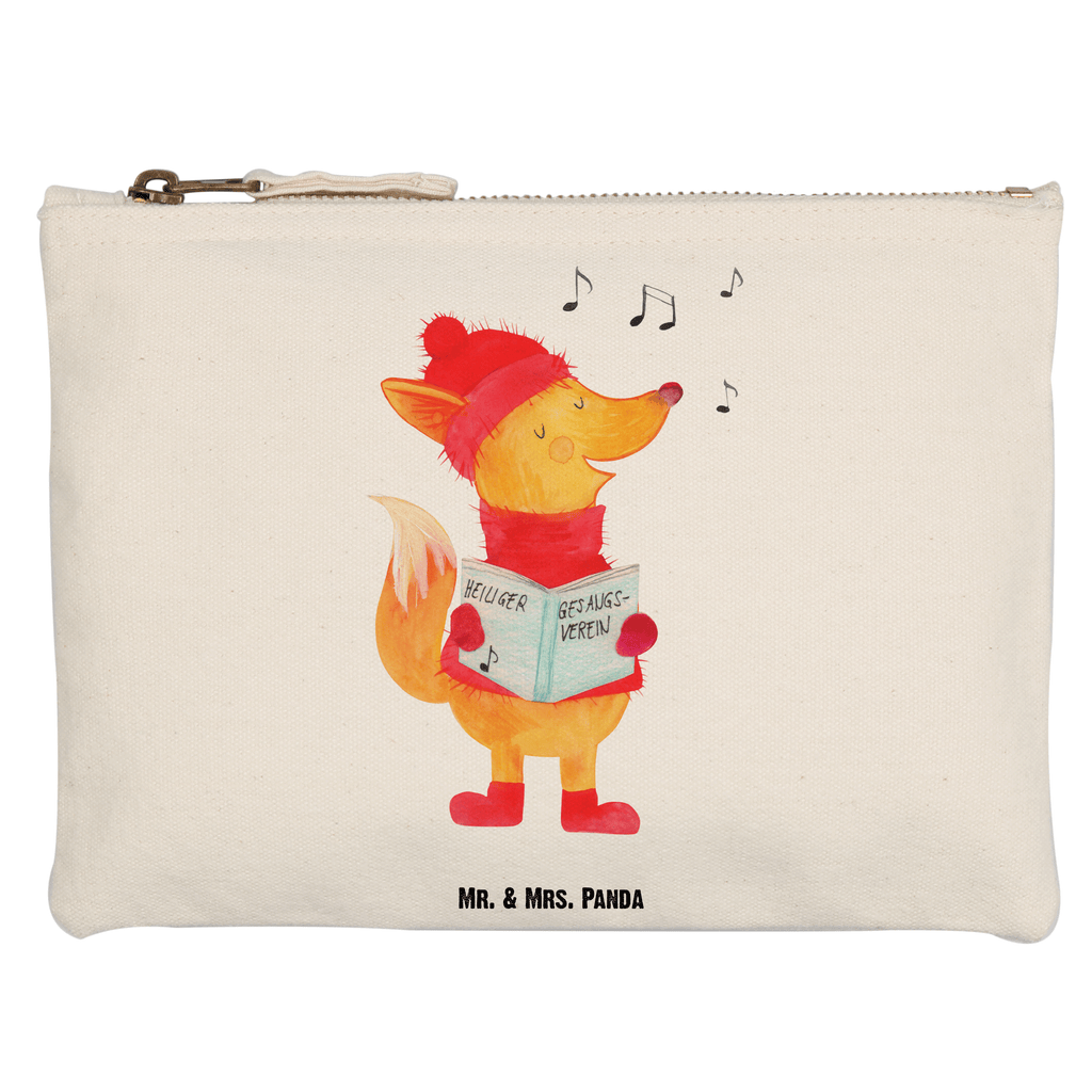 Schminktasche Fuchs Sänger Schminktasche, Kosmetiktasche, Kosmetikbeutel, Stiftemäppchen, Etui, Federmappe, Makeup, XXL, Schminketui, Kosmetiketui, Schlamperetui, Winter, Weihnachten, Weihnachtsdeko, Nikolaus, Advent, Heiligabend, Wintermotiv, Fuchs, Füchse, Sänger, Geschenk Sänger, Singen, Weihnachtslieder