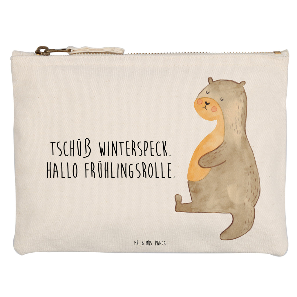 Schminktasche Otter Bauch Schminktasche, Kosmetiktasche, Kosmetikbeutel, Stiftemäppchen, Etui, Federmappe, Makeup, XXL, Schminketui, Kosmetiketui, Schlamperetui, Otter, Fischotter, Seeotter, Otter Seeotter See Otter