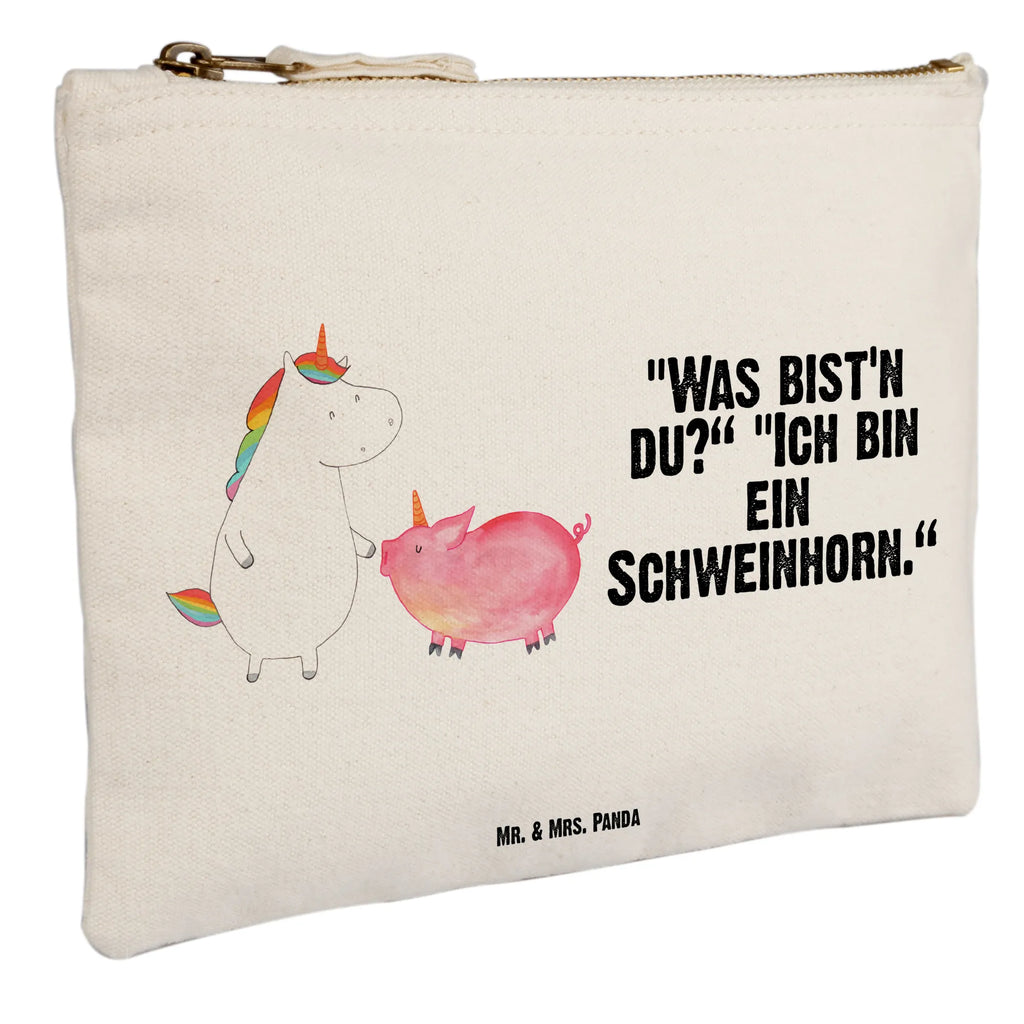 Schminktasche Einhorn Schwein Schminktasche, Kosmetiktasche, Kosmetikbeutel, Stiftemäppchen, Etui, Federmappe, Makeup, XXL, Schminketui, Kosmetiketui, Schlamperetui, Einhorn, Einhörner, Einhorn Deko, Pegasus, Unicorn, Freundschaft, Schweinhorn, Schwein, Freundin, Schweinchen