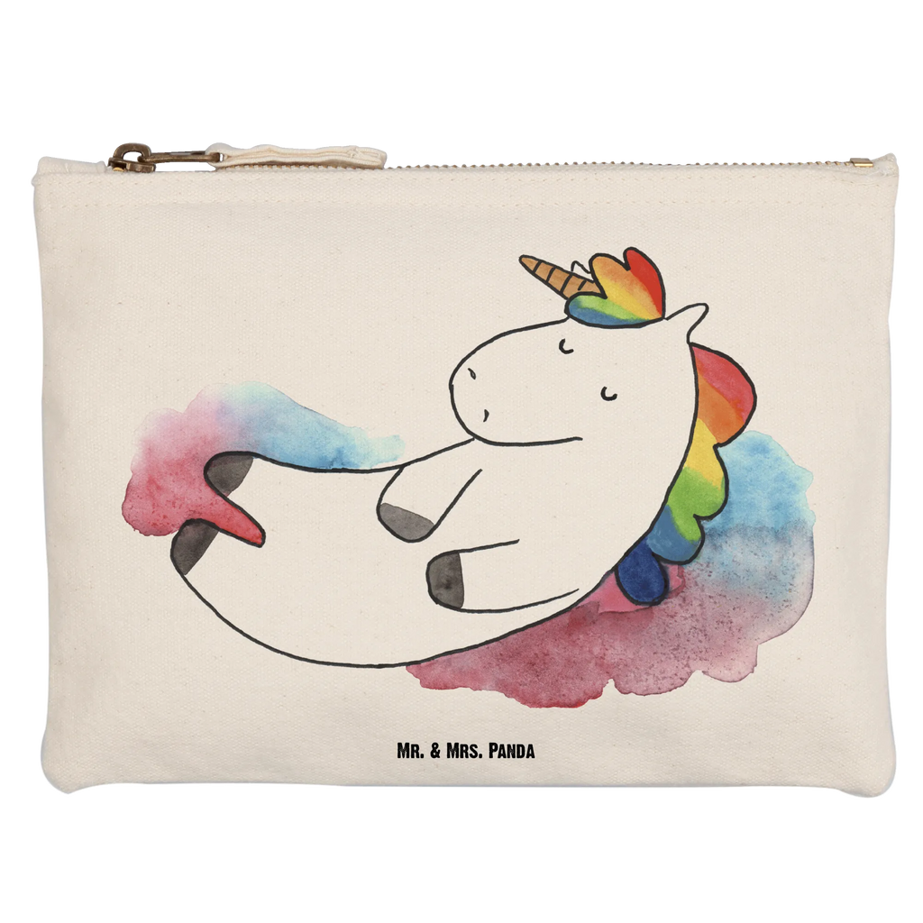 Schminktasche Einhorn Wolke 7 Schminktasche, Kosmetiktasche, Kosmetikbeutel, Stiftemäppchen, Etui, Federmappe, Makeup, XXL, Schminketui, Kosmetiketui, Schlamperetui, Einhorn, Einhörner, Einhorn Deko, Pegasus, Unicorn, verliebt, Menschen, witzig, lustig, Geschenk, Glaube, Realität, Lächeln