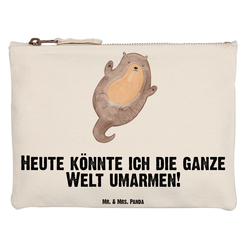 Schminktasche Otter Umarmen Schminktasche, Kosmetiktasche, Kosmetikbeutel, Stiftemäppchen, Etui, Federmappe, Makeup, XXL, Schminketui, Kosmetiketui, Schlamperetui, Otter, Fischotter, Seeotter, Otter Seeotter See Otter