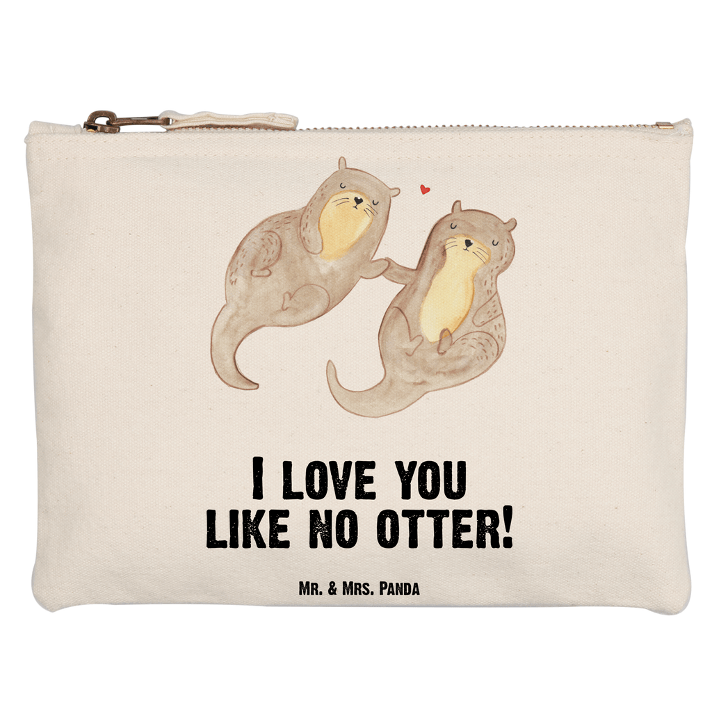 Schminktasche Otter Hände halten Schminktasche, Kosmetiktasche, Kosmetikbeutel, Stiftemäppchen, Etui, Federmappe, Makeup, XXL, Schminketui, Kosmetiketui, Schlamperetui, Otter, Fischotter, Seeotter, Otter Seeotter See Otter