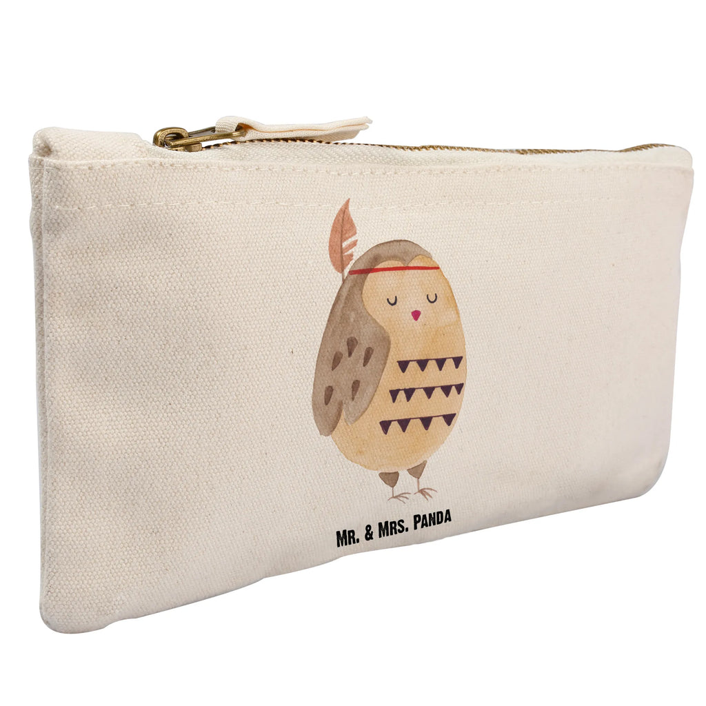 Schminktasche Eule Federschmuck Schminktasche, Kosmetiktasche, Kosmetikbeutel, Stiftemäppchen, Etui, Federmappe, Makeup, XXL, Schminketui, Kosmetiketui, Schlamperetui, Eule, Eule Deko, Owl, Das Leben ist ein Abenteuer, Reisespruch, Federschmuck, Dekoration