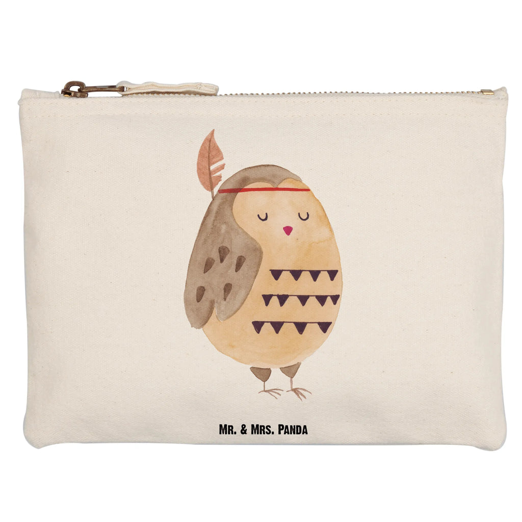 Schminktasche Eule Federschmuck Schminktasche, Kosmetiktasche, Kosmetikbeutel, Stiftemäppchen, Etui, Federmappe, Makeup, XXL, Schminketui, Kosmetiketui, Schlamperetui, Eule, Eule Deko, Owl, Das Leben ist ein Abenteuer, Reisespruch, Federschmuck, Dekoration