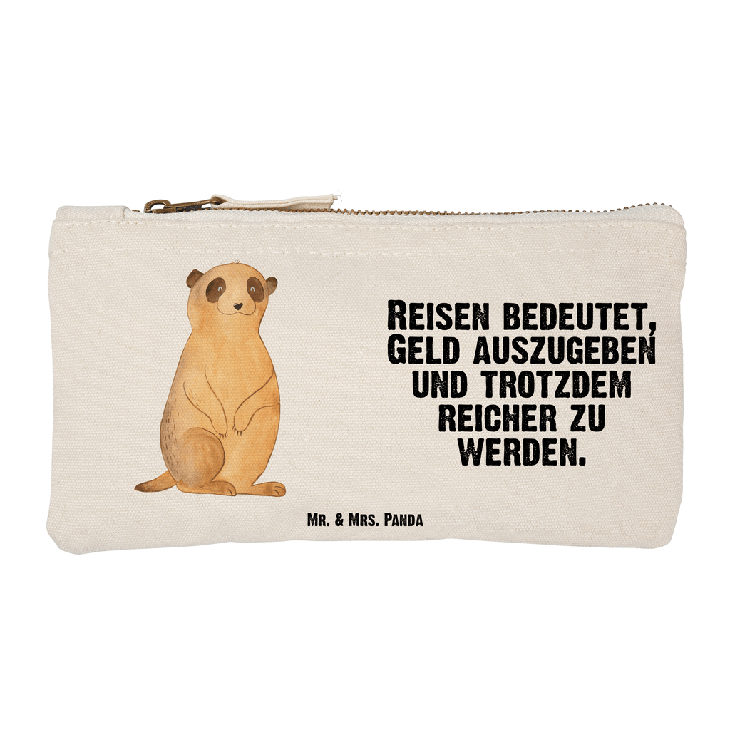 Schminktasche Erdmännchen Schminktasche, Kosmetiktasche, Kosmetikbeutel, Stiftemäppchen, Etui, Federmappe, Makeup, XXL, Schminketui, Kosmetiketui, Schlamperetui, Afrika, Wildtiere, Erdmännchen, Reisen, Spruch, Weltreise, Afrikareise, Roadtrip, Traveling