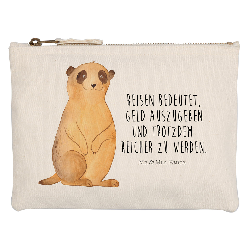 Schminktasche Erdmännchen Schminktasche, Kosmetiktasche, Kosmetikbeutel, Stiftemäppchen, Etui, Federmappe, Makeup, XXL, Schminketui, Kosmetiketui, Schlamperetui, Afrika, Wildtiere, Erdmännchen, Reisen, Spruch, Weltreise, Afrikareise, Roadtrip, Traveling