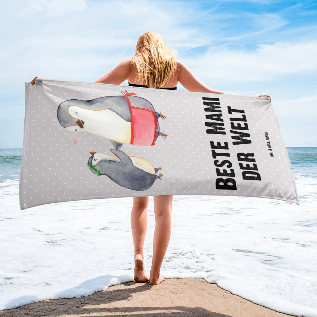 XL Badehandtuch Pinguin Beste Mami der Welt Handtuch, Badetuch, Duschtuch, Strandtuch, Saunatuch, für, Dankeschön, Geschenk, Schenken, Geburtstag, Geburtstagsgeschenk, Geschenkidee, Danke, Bedanken, Mitbringsel, Freude machen, Geschenktipp, Mama, Mami, Mutter, Muttertag, Mutti, Ma, Tochter, Sohn, Beste Mama, Beste, Supermama